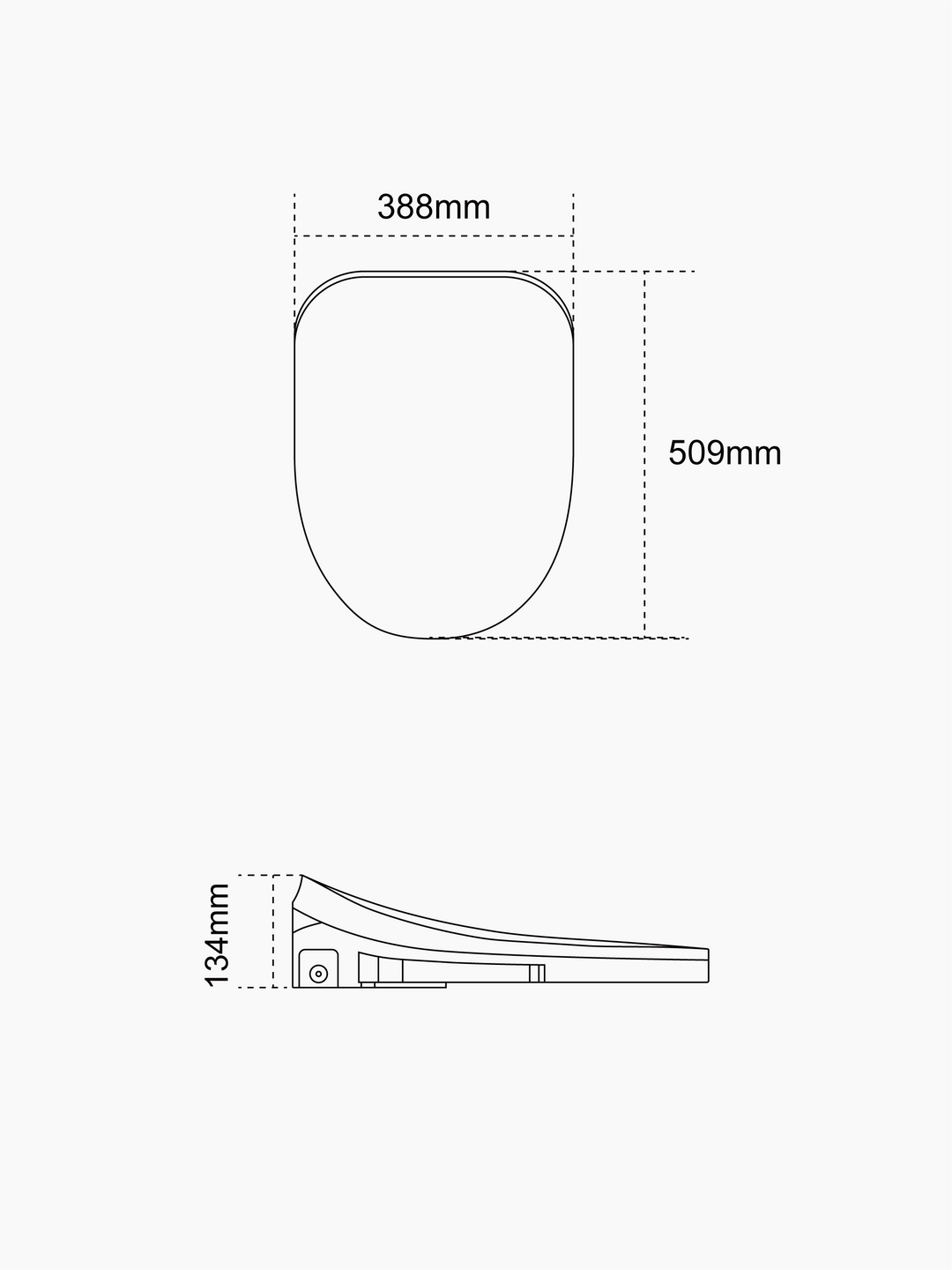 U SHAPE SMART TOILET SEAT WITH REMOTE