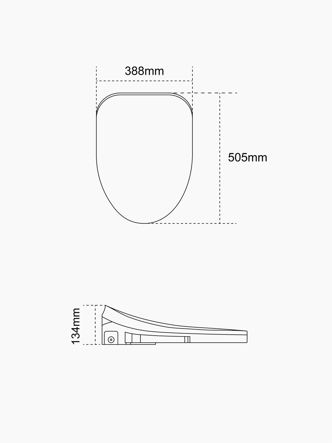 V SHAPE SMART TOILET SEAT WITH REMOTE